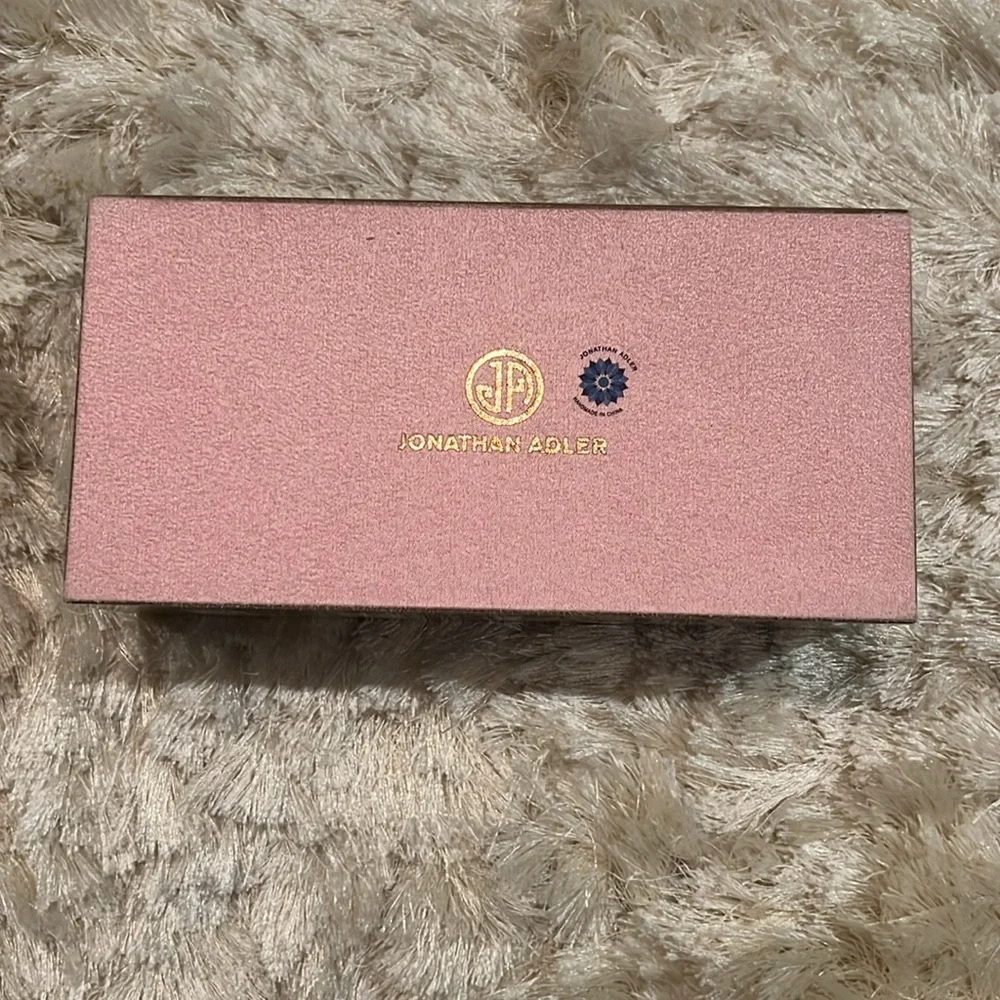 Jonathan Adler Lacquer Arcade Small Box in Gray/Yellow